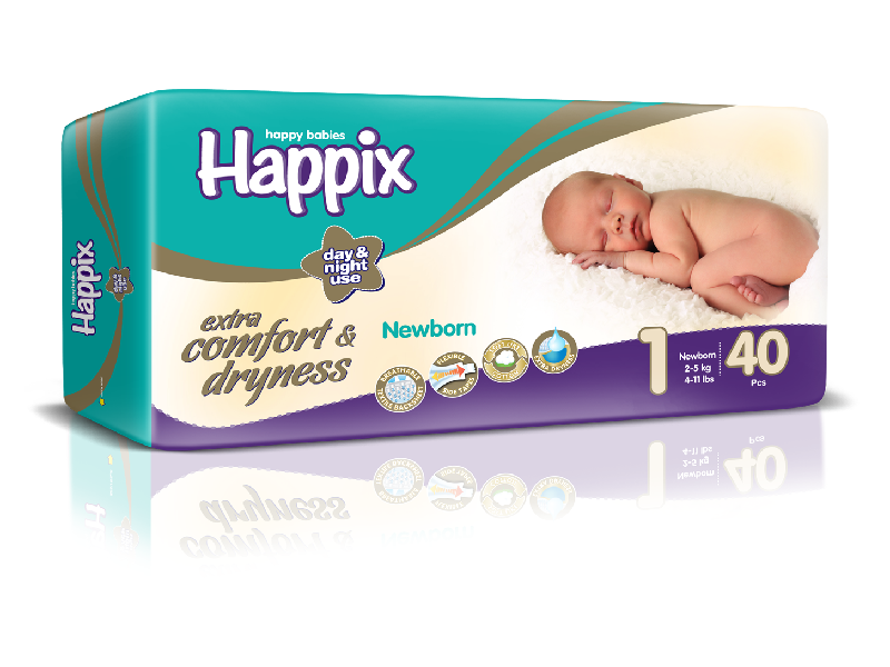 Happix Diaper 1 NEWBORN 2 - 5 KG
