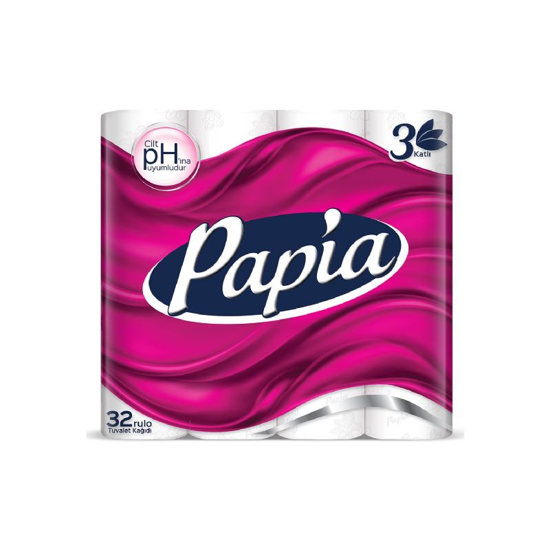  Papia 3 Ply Toilet Paper 32 Rolls