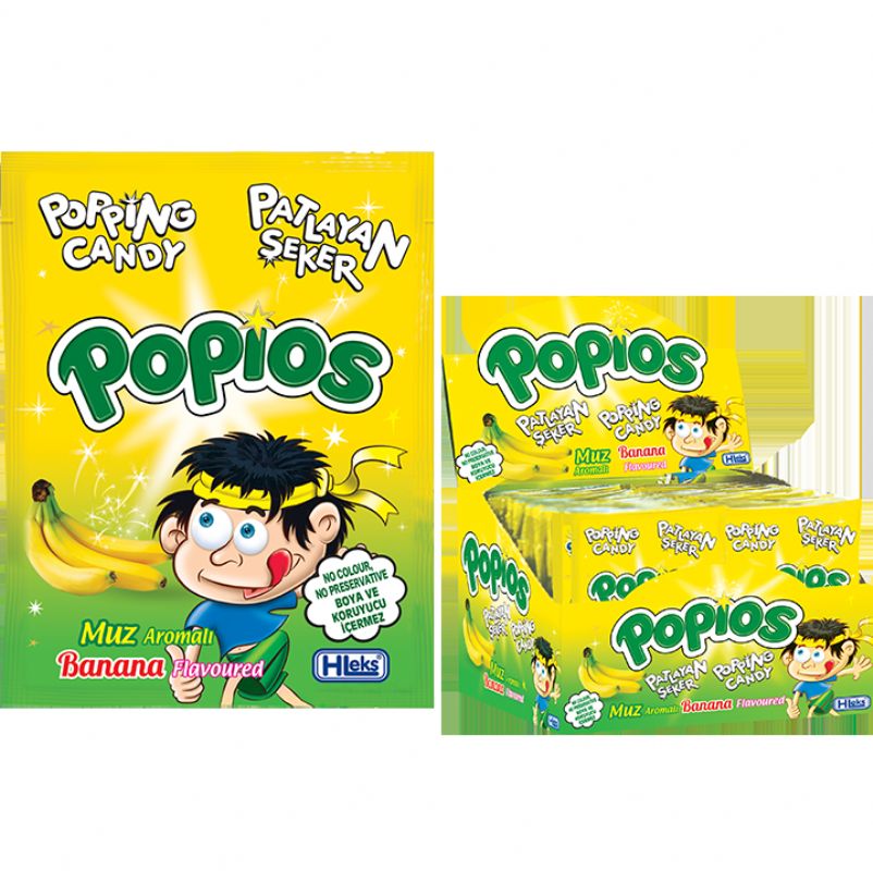 Popios Popping Candy Banana Flavored 
