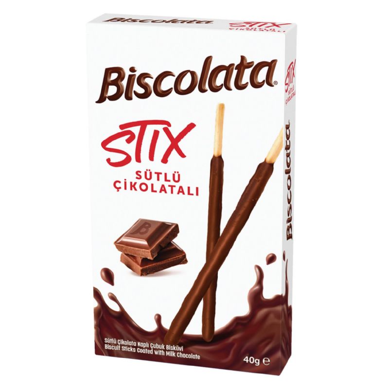 Biscolata Stix Milk Chocolate Covered Biscuit