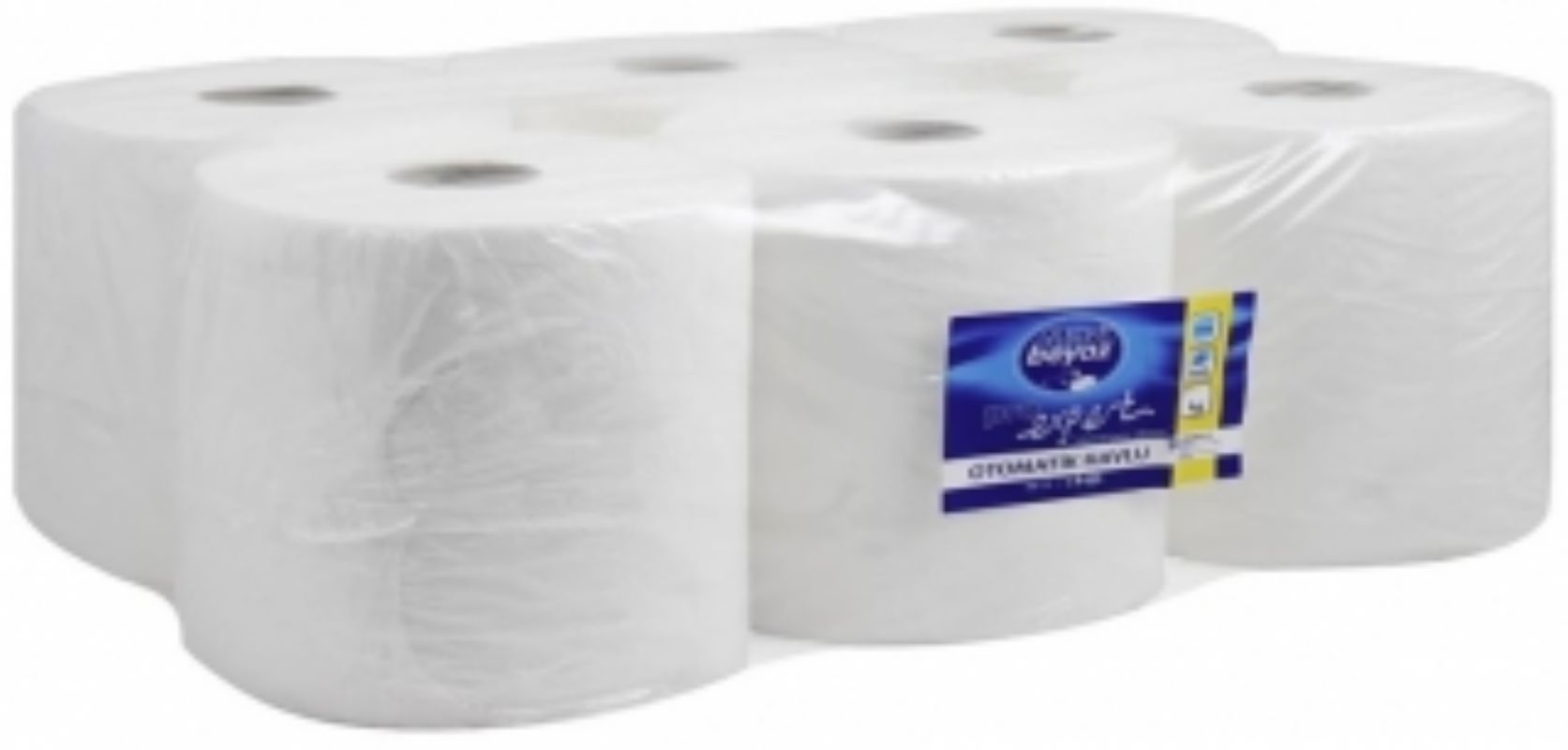 White Centrefeed Rolls 2 Ply - Pack 6